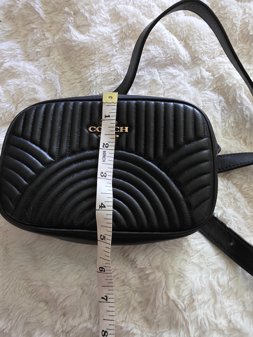 COACH Black Quilted Leather Belt Bag - Picture 6 of 6